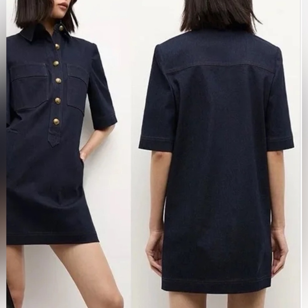 VERONICA BEARD koulis denim dress in midnight wash Sz 2